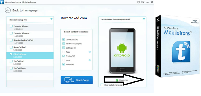 Wondershare MobileTrans Crack